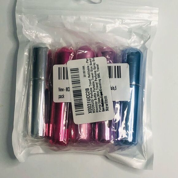 perfume travel refillable accessories atomizer bottle portable 5 ml 5 pack - Picture 5 of 5